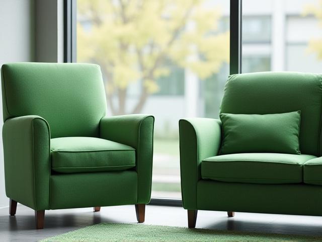 Cleaned armchair and recliner