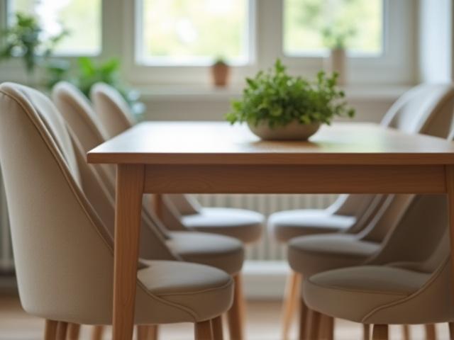 Spotlessly clean dining chair upholstery