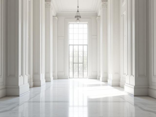 Grand, clean public sector building hallway