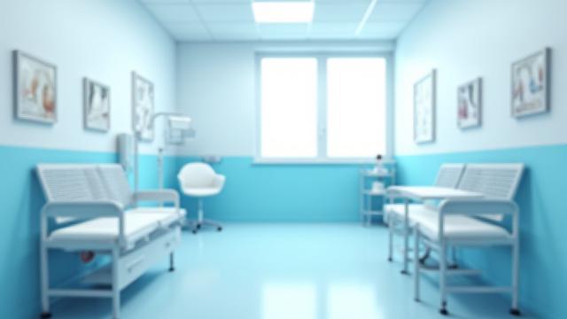 Clean medical clinic examination room